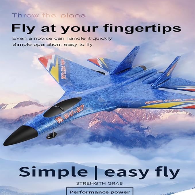 RC Fighter Jet SU-27 RC Fighter JetRemote Control Airplane for Adults &amp Beginners Durable Lightweight Foam RC Plane with Stable Flight for Outdoor Hobby Flying