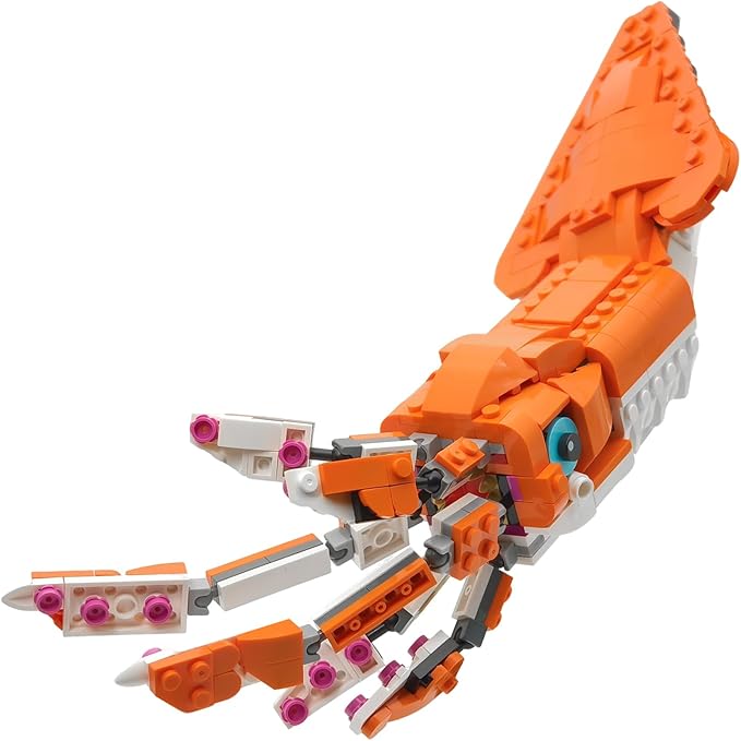 3 in 1 Ocean Creatures Building Set Compatible with Lego 630 Accessory Shark Giant Squid Clownfish Build 3 Animal in 1 Set Gift for Birthday 566Pcs