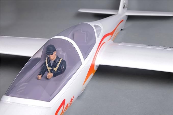 Fms 2300mm Fox Glider V2 RC Airplane 5-CH Remote Controlled Aircraft (91.4) Wingspan with Flaps PNP (No Radio Battery Charger)