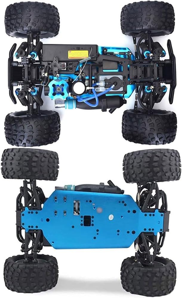 1/10 Nitro RC Truck 80KM/H Fast Nitro Gas Power Car 4WD Hhigh Speed Off Road Climbing Truck Buggy for Adult 18CXP Gas-Engine Remote Control Truck RTR Hobby Racing Vehicle Short Course Crawler
