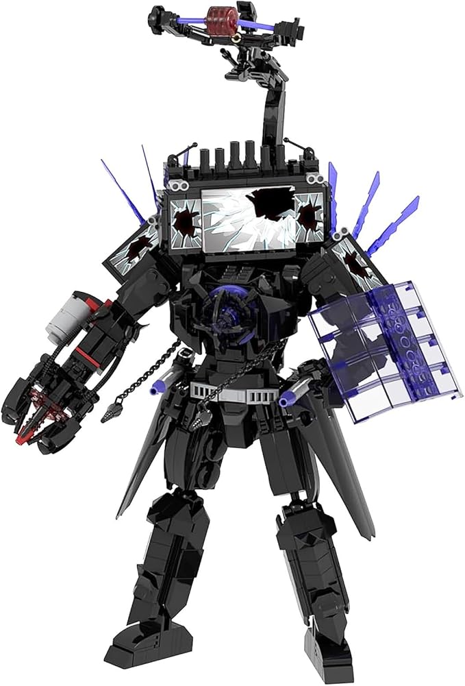 Bentex Toilet Upgraded Damaged TV Man Figure Building Block Set Upgraded Cameraman Speakerman Game Model Collectible Building Bricks Birthday Gift for Adults Fans (703pcs)