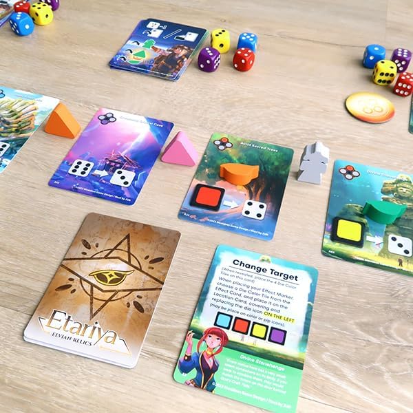 Etariya: Elvian Relics by Moaideas Game Design | Explore Board Game On a Mysterious Island | Light Strategy Game for Family Game Night | 1-4 Players | 20-30 Min