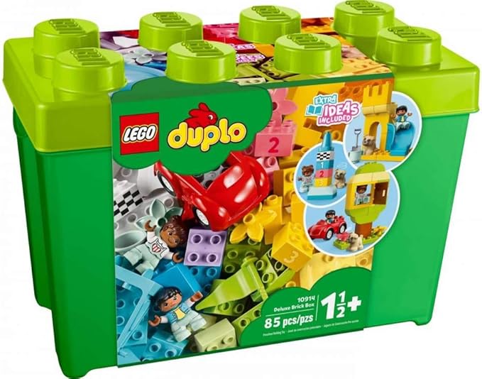 LEGO DUPLO Classic Deluxe Brick Box Building Blocks - Learning &amp Educational Toys for Toddlers Preschool Ages 1.5+ Years - Gift for Birthdays - Develop Fine Motor Skills - 10914