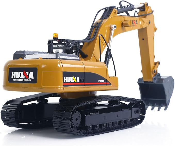 TOUCAN RC HOBBY HUINA Upgrade 580 1:14 Metal RC Excavator RC Bagger Model Engineering Vehicle Electric Ball Grabber 360 Rotating Shear Claw Sound Lights