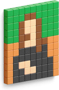 PIXIO Magnetic Blocks - Mona Lisa Leonardo Da Vinci - Pixel Art Building Toys - Open Ended Toys - Geek Gifts - STEM Set - Display Desk Toys for Office for Adults - Collectable Mini Magnetic Blocks