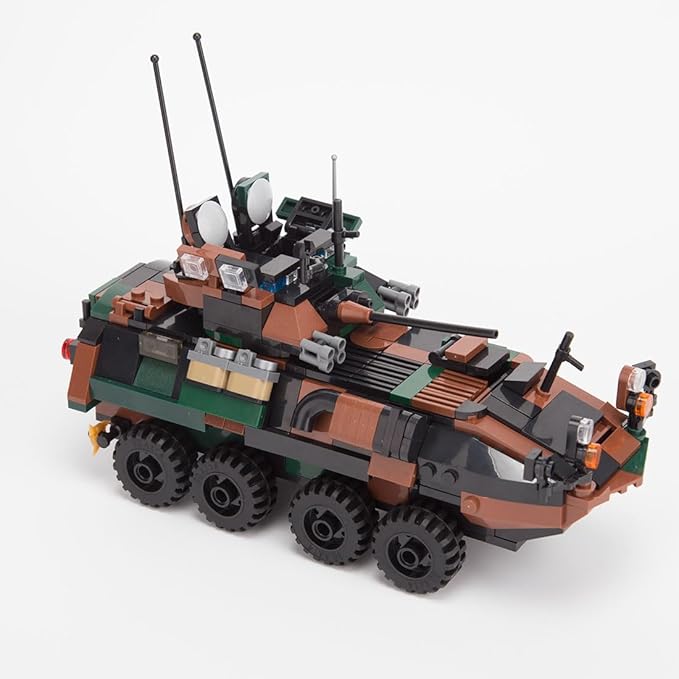 LAV-25 Infantry Fighting Vehicle Building Blocks and Construction Toy Collectible WW2 Military-Themed Model to Build and Display Great Gift (476PCS)
