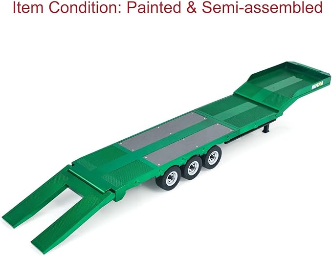 TOUCAN RC HOBBY HUINA 1/18 Plastic Flatbed Semi Trailer 1502 for Radio Controlled Tractor Truck 1501 Electric Support Legs Battery No Light