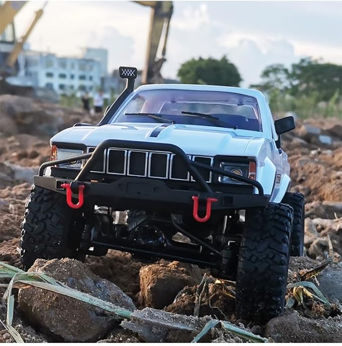 YIKESHU RC Crawler Offroad RC Truck 4x4 Remote Control Rock Crawler WPL C24-1 Pickup Trucks with Led Light 2.4 Ghz 1/16 Scale All Terrain Car Brushed RTR Pickup for Adults