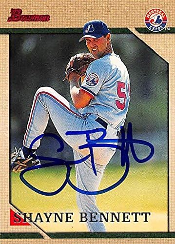 Sports Memorabilia Autograph Warehouse 244633 Shayne Bennett Autographed Baseball Card - Montreal Expos FT 1996 Bowman - No. 381 Rookie