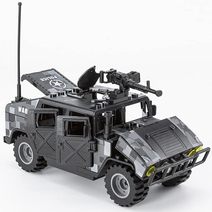 Military Vehicles Building Blocks Sets Compatible with Lego Military Off-Road Vehicle Set Army Model Kit STEM Toys for Boys Kids and Teens Ages 8-14(Black)