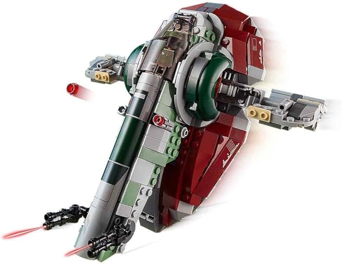 Lego Star Wars Boba Fett’s Starship 75312 Building Kit Awesome Building Toy for Kids Featuring Boba Fett and The Mandalorian Minifigures with Weapons Plus a Carbonite Brick (593 Pieces)