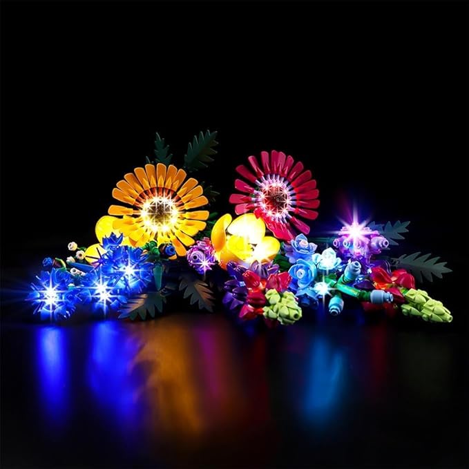 LED Light for Lego Wildflower Bouquet 10313 SetDesign and Configuration Compatible with Model 10313 (LED Light Only Not Building Block Kit)