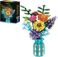 39150 The Words of Azure Flowers Building Blocks Flower Set 1853 Pieces of Floral and Plant Series Block Sets Adult Creative Enthusiast Model Gifts Can be Used for Room Decoration