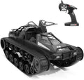 GoolRC RC Tank Car 1/12 Scale 2.4GHz Remote Control Tank 360?Rotating Off-Road RC Crawler Military Vehicle with Rechargeable Battery Gifts for Adults (Black)