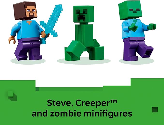 LEGO Minecraft The TNT Jungle House Building Toy - Minecraft Toy for Boys and Girls Ages 8+ - Gift for Birthdays - Video Game Playset for Fans - 21275