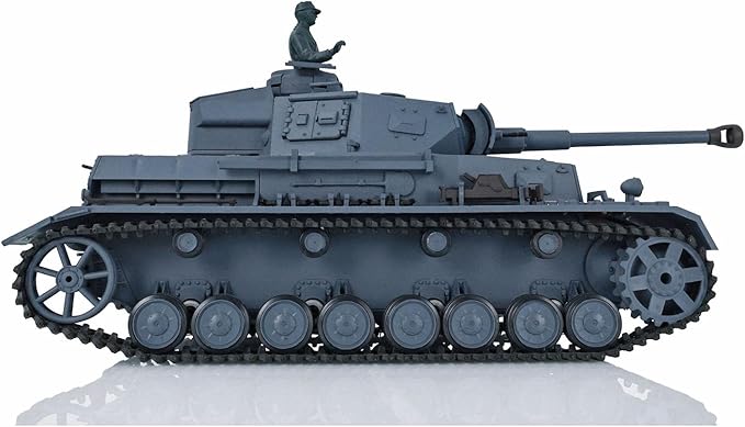 Heng Long US in Stock RC Tank 2.4G 1/16 7.0 Plastic German Panzer Iv F2 RTR Tank Model 3859 Infrared Combat 340 Rotating Turret Smoking Generator BB Pellets BB Shooting Airsoft