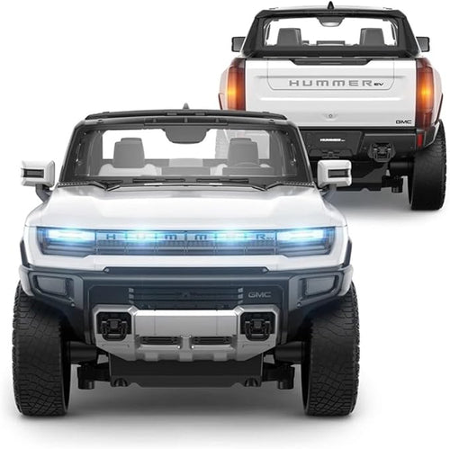 1/16 RC Raing Car for Hummer EV Remote Control Alloy Car with Crab Walking Model 4.8V 600mAh Vehicle Adult Collectible (1/16 White)