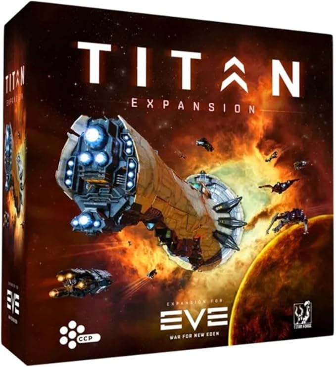 Rebel Studio EVE: War for New Eden Titan Board Game Expansion - Modular XL Ship Models Player Boards &amp Cards Ages 14+ 2-4 Players 90-180 Min Playtime