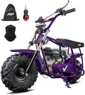 FRP GMB100 Performance 99CC 4-Stroke Mini Dirt Bike - Upgraded Hydraulic Brakes &amp Front Suspension Fork 28MPH Off-Road Mini Bike with LED Headlight Anti-Slip Seat Supports 220LBSPurple