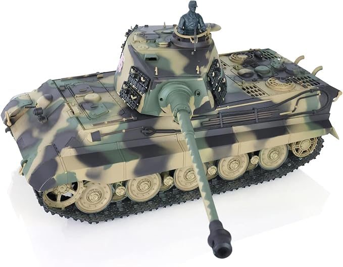 Heng Long US in Stock 2.4G 1/16 Tk7.0 Plastic RTR RC Tank Toys - German King Tiger - Shooting BB