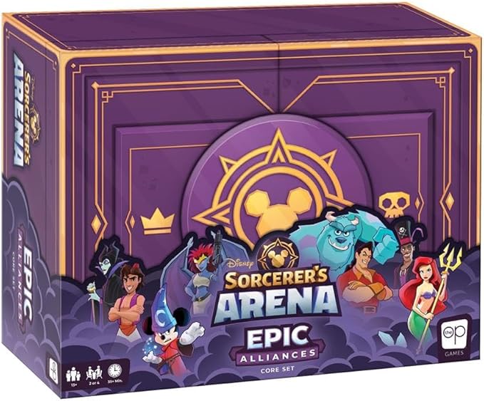 Disney Sorcerer's Arena: Epic Alliances Core Set | Strategy Board Game for 2 or 4 Players Ages 13 &amp Up | Featuring Disney and Pixar Characters &amp Villains | Officially-Licensed Family Game