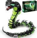Fangool 2025 Mechanical Snake Building Blocks Set Technological Cobra Animals Model Toy Set 689 Pcs Creative Toys Gifts for Adults