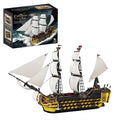 Endeavor Pirate Ship Model Building Set Length 84cm Movie Themed Scenes with Sail Cannons &amp Movable Parts for Film Fans Adult Collectors Building Sets 2475pcs