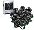 Black Rose Bouquet Building SetCompatible with Lego FlowersArtificial Flowers Botanical Collection Blocks Kit DIY Fake Roses for Adults Women Mother's Day Girlfriend Gifts Home Decor-408pcs