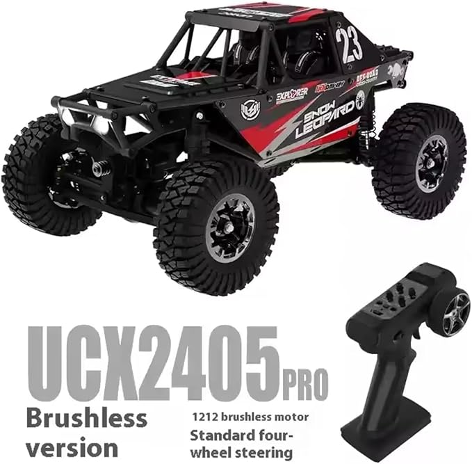 1/24 RC Crawler Car UDI RC UCX2405PRO 4wd Mini Climb Racing Brushless Motor 4 Wheel Steering 3 Speed Transmission RTR Toy (Black)