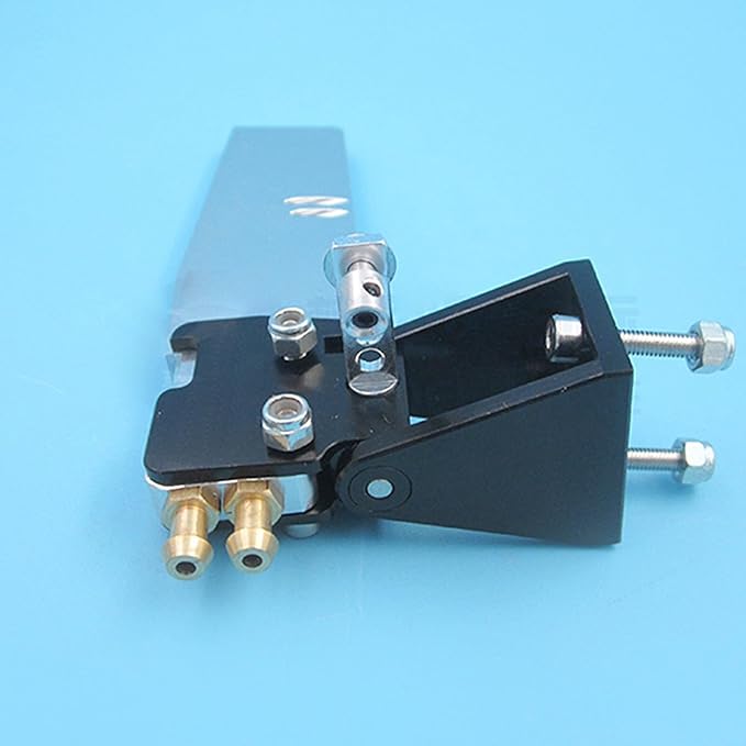 RC Boat Center Rudder System with Dual Water Inlets for 80 to 100cm CAT Twin Hull RC Boats Mid Mount Intake Rudder