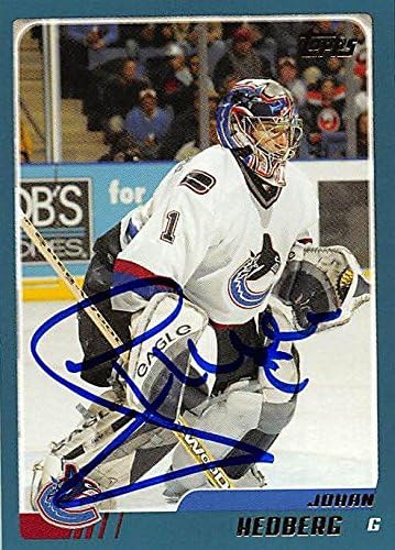 Sports Memorabilia Autograph Warehouse 224092 Johan Hedberg Autographed Hockey Card - Vancouver Canucks 2004 Topps - No. TT31