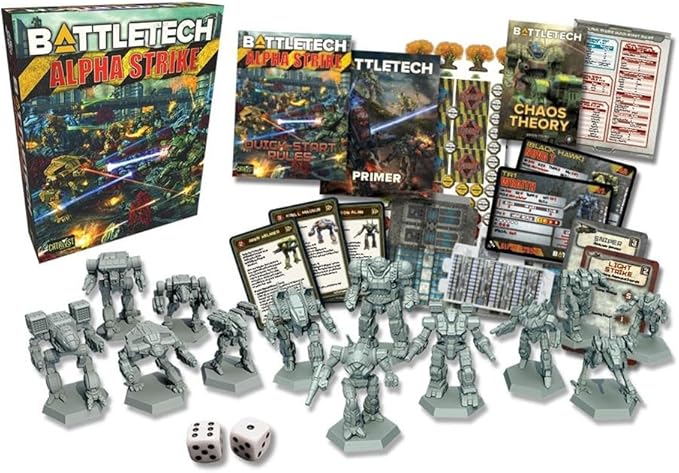 Catalyst Game Labs BattleTech Alpha Strike Box Set – Sci-Fi Mech Miniatures Wargaming - Fast Play Starter Set for Strategy Game Enthusiasts Brown