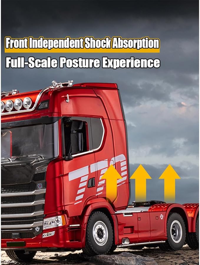 1/18 Scale 770S Heavy Duty RC Semi Truck RC Tractor Truck with Rear Wheel Drive Collectible Model with High Speed Performance