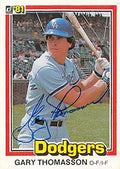 Sports Memorabilia Autograph Warehouse 245945 Gary Thomasson Autographed Baseball Card - Los Angeles Dodgers 1981 Donruss - No. 534