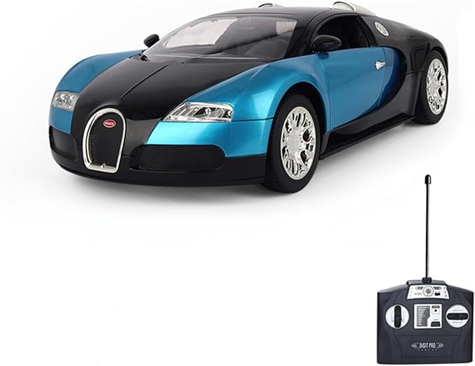 Vinie Remote Control Car for Boys RC Cars Bugatti Veyron 1:14 Scale Officially Licensed Kids Toys Drift Car with Cool Led Lights 4 5 6 7 8 9 10 11 12 Year Old Boy Birthday Gift (Blue)