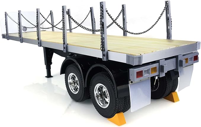 US in Stock Toucan RC Hobby 1/14 2 Axles RC Tractor Flatbed Trailer DIY Model Remote Control Semi Truck
