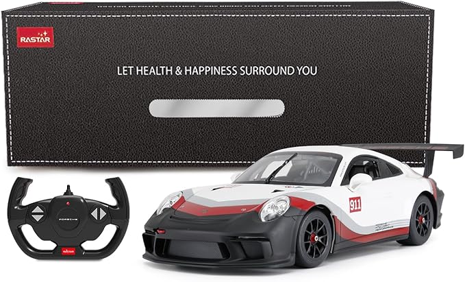 RASTAR RC Cars 1/14 Porsche 911 GT3 Cup Remote Control Sports Car Porsche Toy Car for Kids Drift RC Race Car – White 2.4G