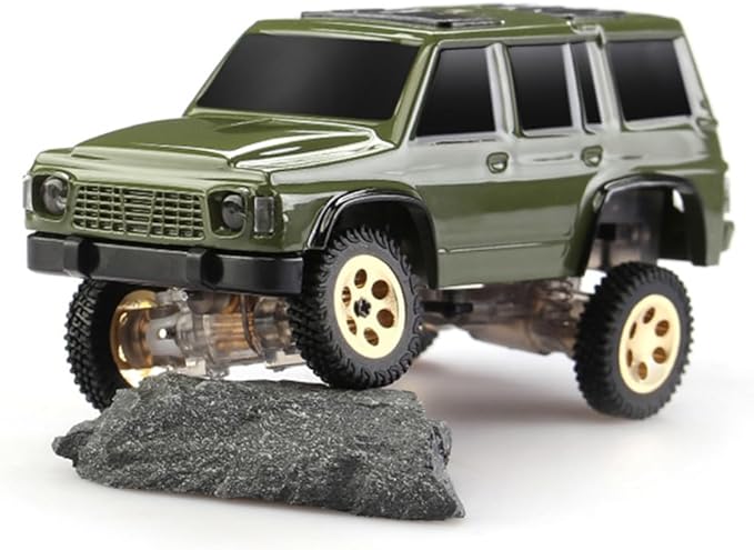 OY41-Y60 RC Rock Crawler 1/64 Scale 2.4G Full Proportional RC Electric Mini Crawler Model 15KM/H High Speed with Independent Suspension Gift for Adults - Bright Camouflage