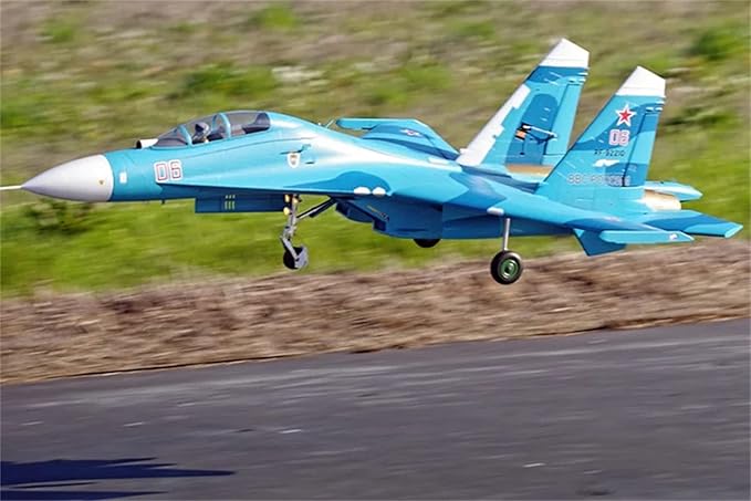 Fms Rc Plane 6 Channel Remote Control Airplane SU-27 70mm Ducted Fan 12-Blade EDF Rc Planes for Adults PNP (No Radio Battery Charger)