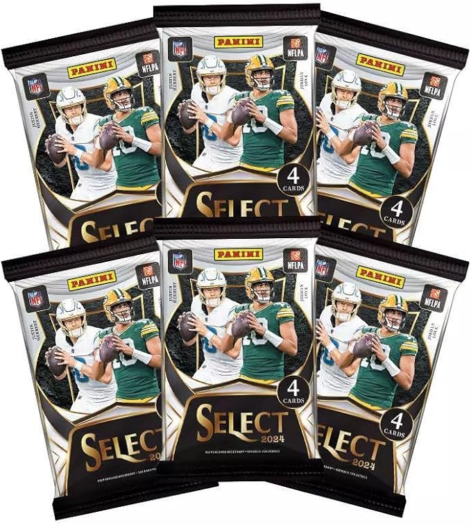Panini 2024 NFL Select Football Trading Card Blaster Box (Green &amp Yellow Prizm Shock Die-Cuts)