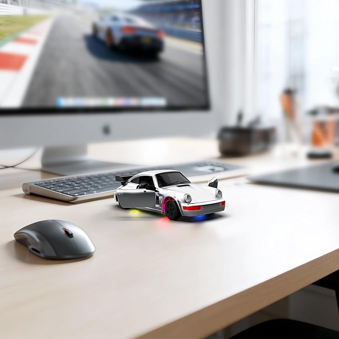 RC Drift Car 1/43 Mini RC Drift Car with Gyro 2.4GHz Full Proportional Control 20KM/H 4WD High Speed Remote Control Alloy LED Lights &amp Drift Tires Toys Gift for Adults Boys and Girls