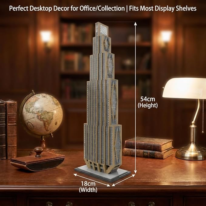270 Park Avenue New York Landmark Building Block Set - 1:800 Scale Architecture Home Decor Kits Gifts for Adults and Teens(3180 Pcs)
