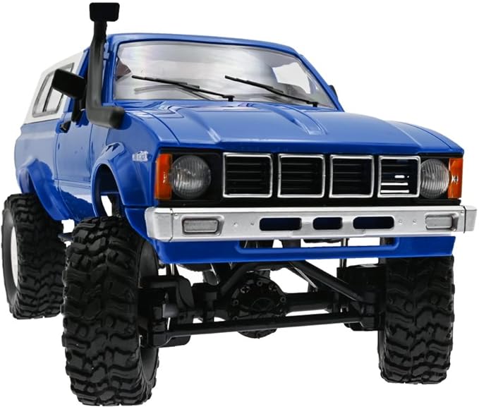 The perseids RC Rock Crawler WPL C24 RTR 1/16 Pickup Trucks Blue with LED Lights 2.4Ghz 4x4 Off-Road RC Semi Trucks All Terrain Car RC Crawler Remote Control Truck for Adults