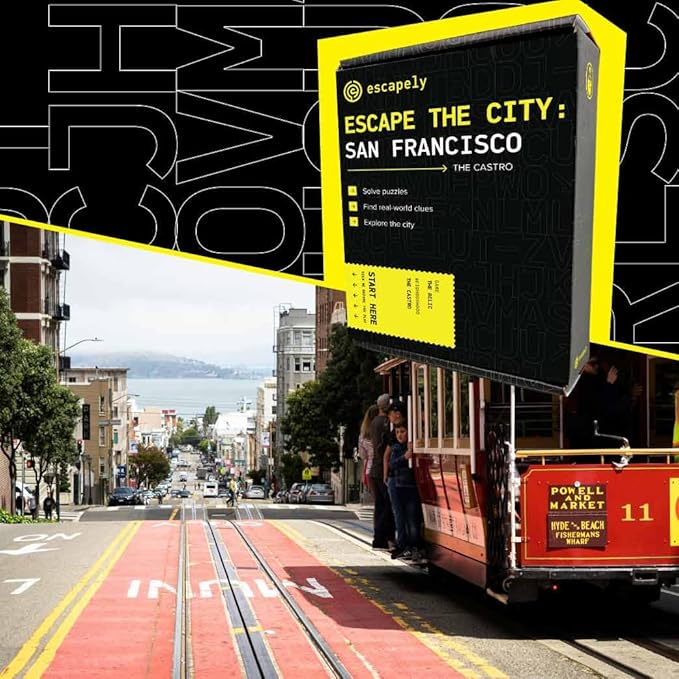 SF Outdoor Escape Room | Castro Scavenger Hunt | Gifts for Adults &amp Families | 1-6 Players 2-3 Hours 1 Mile Walking Distance