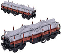 6IN1 City Freight Train Car Building Set DIY Toys for Teens and Adults Compatible with Lego 630 Building Accessory (Stone Cart)