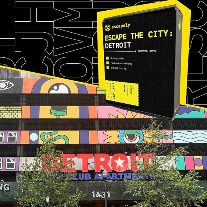 Detroit Outdoor Escape Room | Real City Scavenger Hunt | Gifts for Adults &amp Families | 1-6 Players 2-3 Hours 1.5 Miles Walking Distance