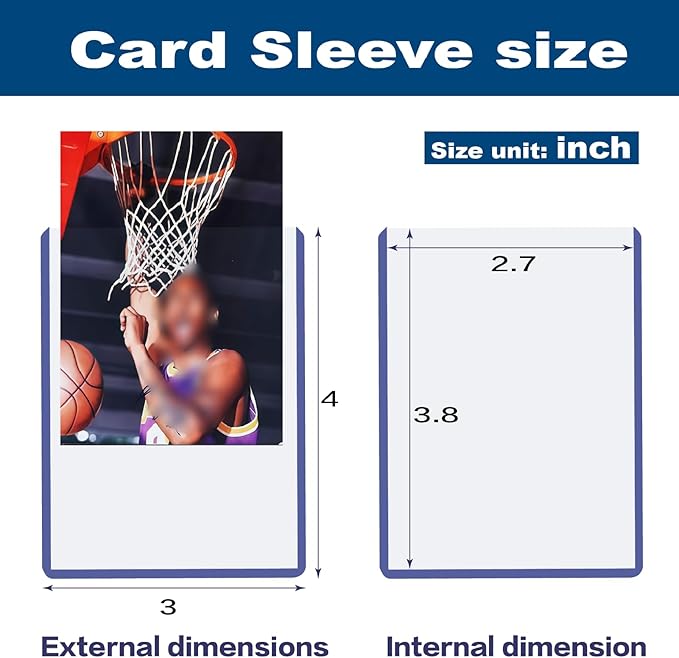 1000 Hard Card Sleeves Card Toploaders for Protection for Baseball Football Premium Top Loaders for Cards Ensuring Safety (1000 Hard Sleeves)