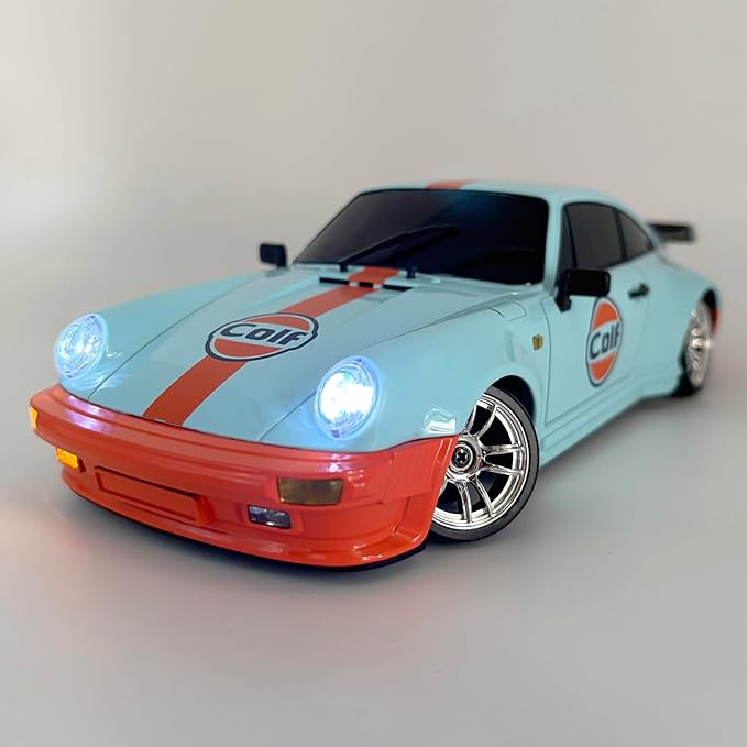 LDRC Drift Car with Gyro 1/18 RC Drift Car RWD Race Hobby RC Cars for Adult with Gyroscope Proportional Throttle Steering Metal Drive Shaft Independent Suspension Alloy Shell LD1898