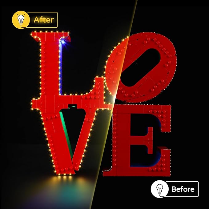 YEABRICKS LED Light for 31214 Art Love Building Blocks Model (Building Set NOT Included)