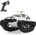 GoolRC RC Tank Car 1/12 Scale 2.4GHz Remote Control Tank 360?Rotating Off-Road RC Crawler Military Vehicle with Rechargeable Battery Gifts for Adults (White)